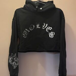 Darc Sport Black Cropped Hoodie